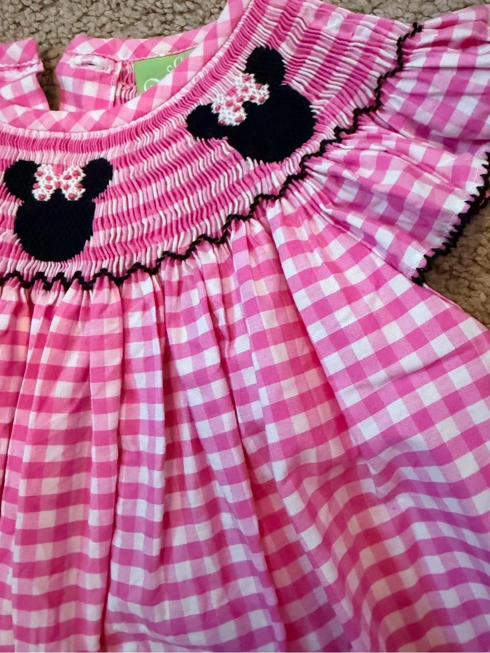 🎀 Classic Whimsy Minnie Mouse Gingham Dress | 2T
